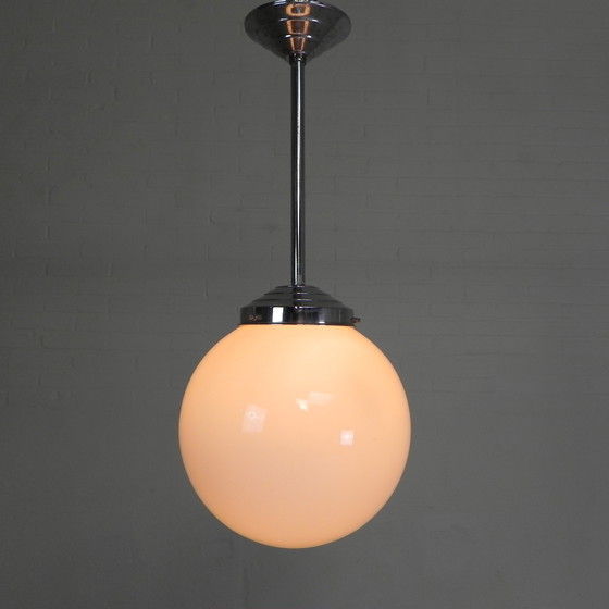Image 1 of Lampe suspendue Art Déco avec ampoule blanche, années 1930