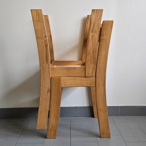 Image 1 of MAGNIFIQUE PAIRE DE CHAISES VINTAGE 1970 EN ORME DLG CHARLOTTE PERRIAND CHAPO