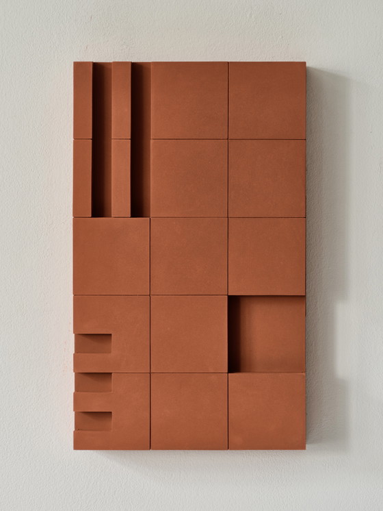 Image 1 of Brutalist concrete wall sculpture