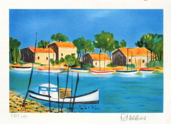 Image 1 of François D'ARGUIN Petite suite : Bassin d'Arcachon II Signed lithograph 1994