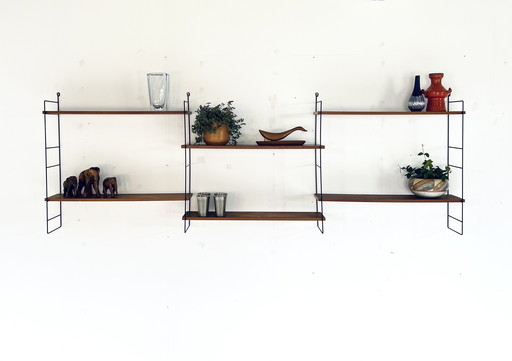 Vintage XL modular wall rack, WHB Germany '60
