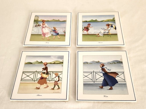 Villeroy & Boch vintage 4 seasons trivet tiles