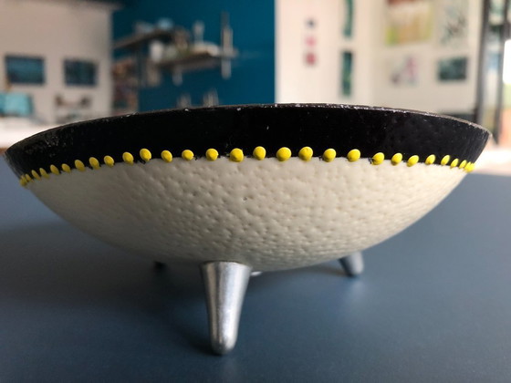 Image 1 of 2 ostrich egg dishes with 1 matching spoon