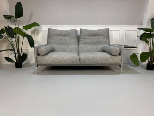 Divano COR Avalanche 2,5 posti in tessuto grigio + pouf
