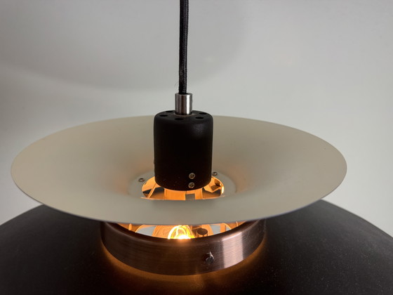 Image 1 of Bellissima lampada a sospensione di design danese, nera e color rame