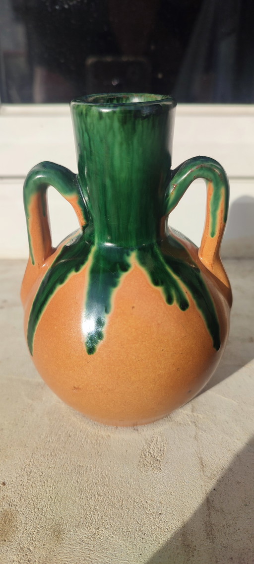 Small jug signed LA NAVI, glazed ceramic