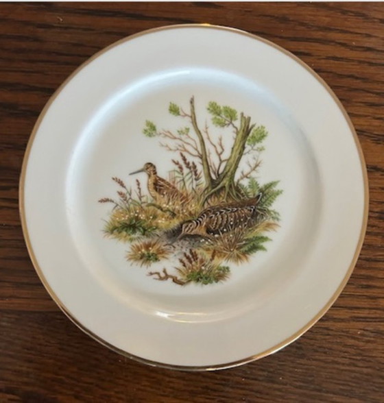 Image 1 of 6 assiettes à thème de chasse Crown Staffordshire