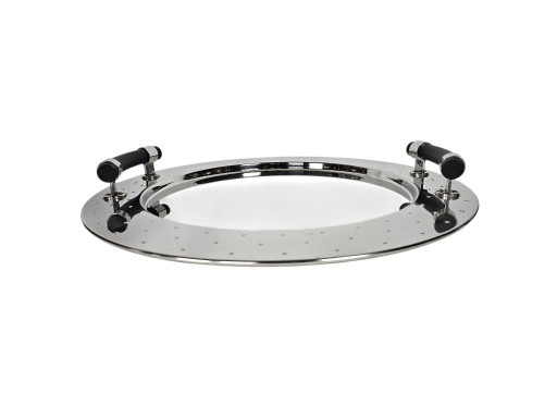 Alessi - diseño Michael Graves - bandeja - acero inoxidable - Memphis Milano - 1994