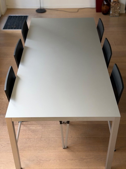 MDF Italia Lim Design Esstisch Schreibtisch (200x90) - Aluminium