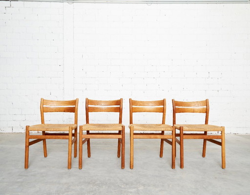 Sillas de comedor BM-1 de Børge Mogensen para C.M. Madsens Møbelfabrik, 1958, Juego de 4