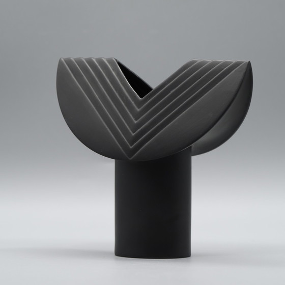 Image 1 of Rosenthal Studio Line Bisque Porzellan Vase Duo Ambrosio Pozzi TOTEM Minimalist