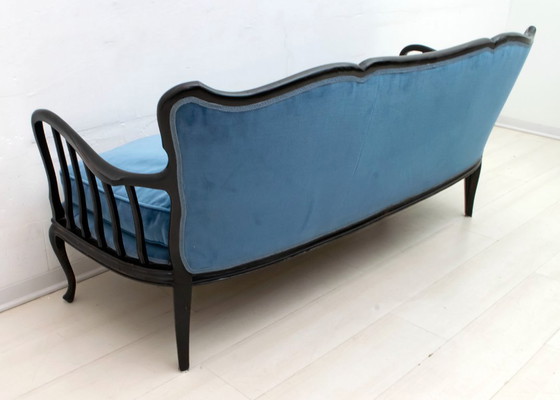 Image 1 of Sofá de terciopelo italiano Paolo Buffa Mid-Century Modern, años 50