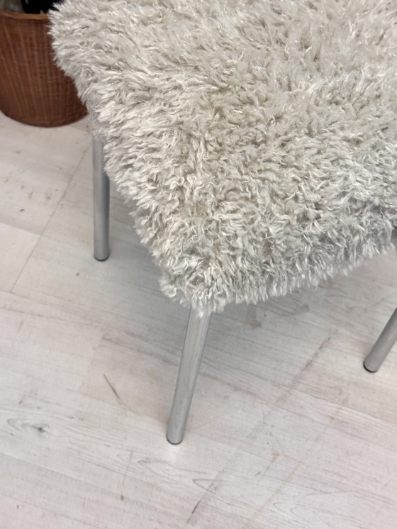 Image 1 of Vintage chrome tubular frame stool