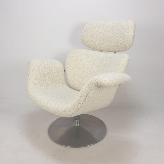 Image 1 of Vintage Tulip fauteuil en voetenbank van Pierre Paulin voor Artifort, jaren 1980