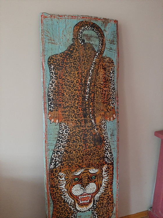 Image 1 of Indiaas Wandpaneel Tijger