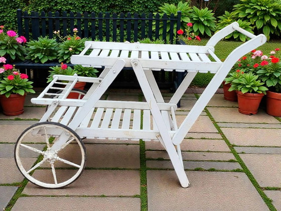 Carrello di servizio in legno per esterni Gleizes – Carrelli bar, Wood, Vintage (photo 8 of 8)