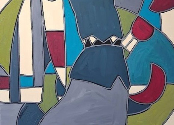 Image 1 of Patricia KLEYMAN - The Golfer - Artist's Painting