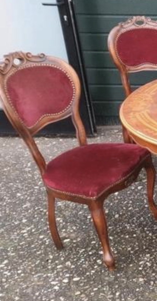 Barok eetkamer met 6 stoelen