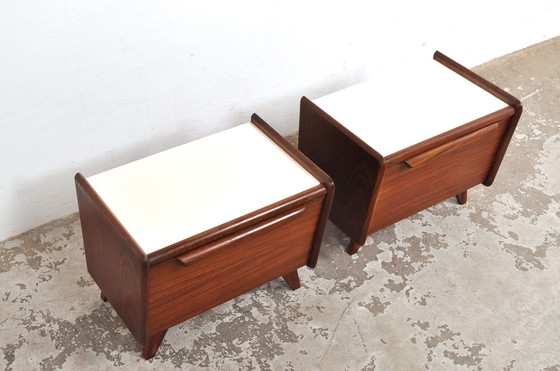 Image 1 of Tables de chevet vintage en acajou 1950s