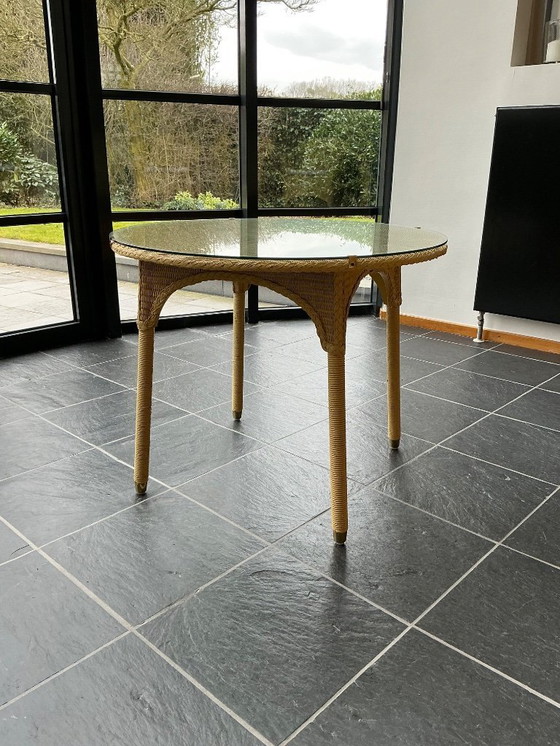 Image 1 of Lloyd Loom garden table (Vincent Sheppard) vintage