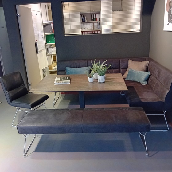 Image 1 of Koinor Bogard dining bench with dining chair and footstool