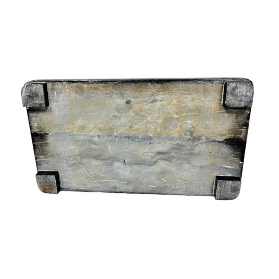Image 1 of Art Deco Executive Desk Set, Italian Portoro Marble, 1930s, Good Condition.