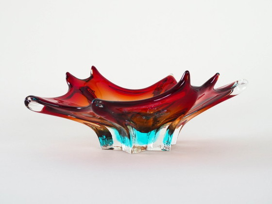 Image 1 of Plat en verre de Murano, design italien, années 1970, fabrication : Italie