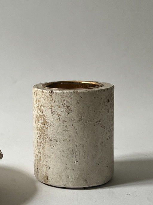 Candeliere in travertino Fratelli Manelli Italia 1970