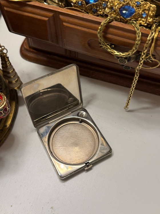 RUDY specchietto compatto vintage, color argento, Oggetti decorativi, Metallo, Argentato (foto 4 di 8)
