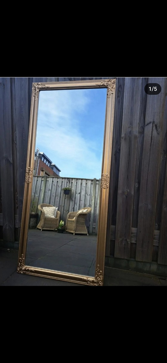 Image 1 of 2 specchi dorati-bronzo anticati