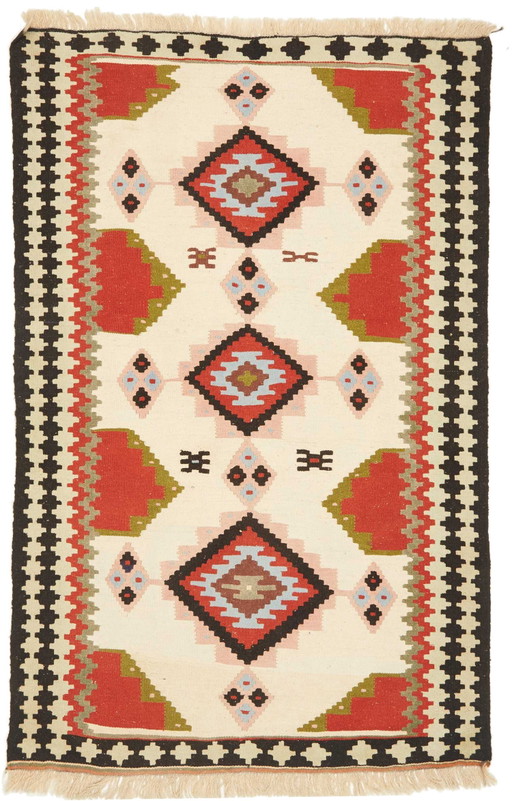 Kilim Qashqai tessuto a mano, articolo da collezione, 143 x 93 cm, n. 448831
