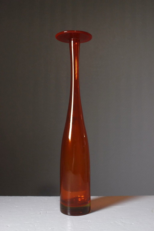 Blown Glass Vase Design Tom Connally Greenwich Flint Craft 1970s – vazen (photo 2 of 7)