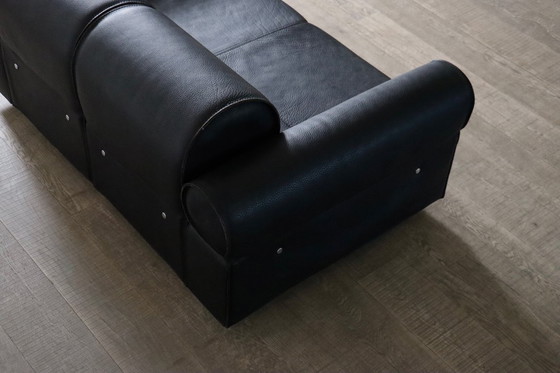 Image 1 of Marzio Cecchi sofa daybed in buffalo leather, Italy 1970s