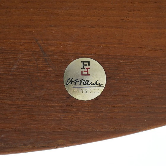 Image 1 of Uitschuifbare ronde tafel van Inge Klingeberg voor France e Son, jaren 60.