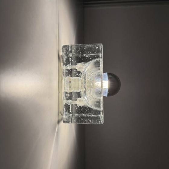 4x 'icecube' glass cube wall light by WILA - Germany, Transparent (photo 2 of 8)