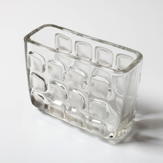 Image 1 of František Vizner Glass Jardinière Vase, Mid-Century Czech Design