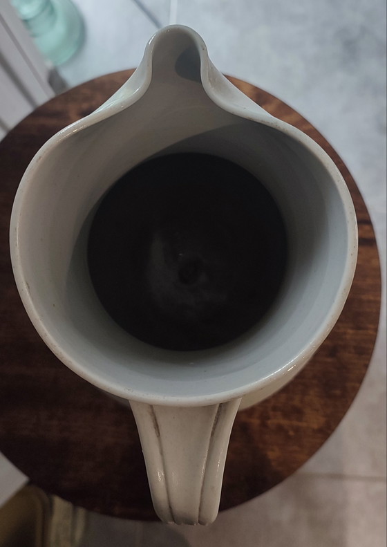 Image 1 of Grande brocca in gres smaltato firmata, periodo 1950-60