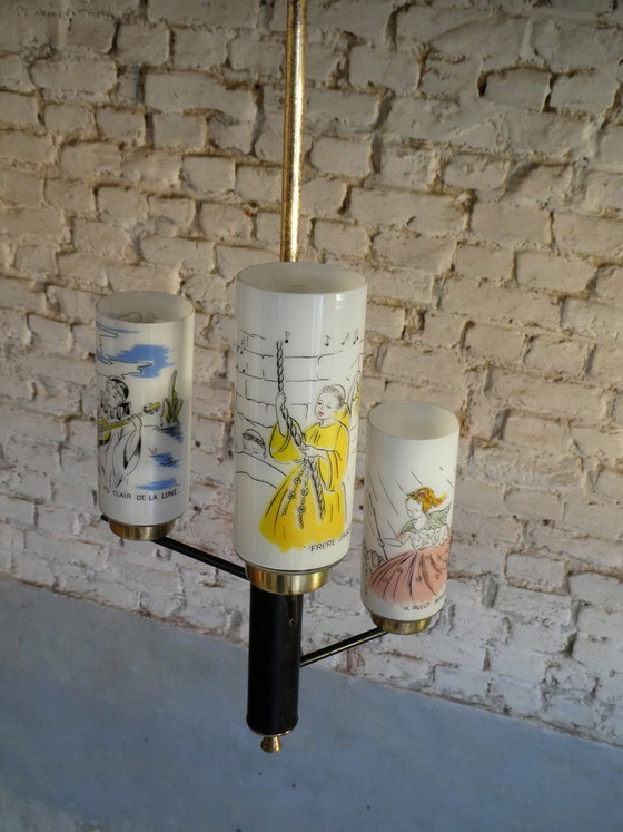 Lampadario con illustrazioni di filastrocche, 1950 (photo 2 of 12)