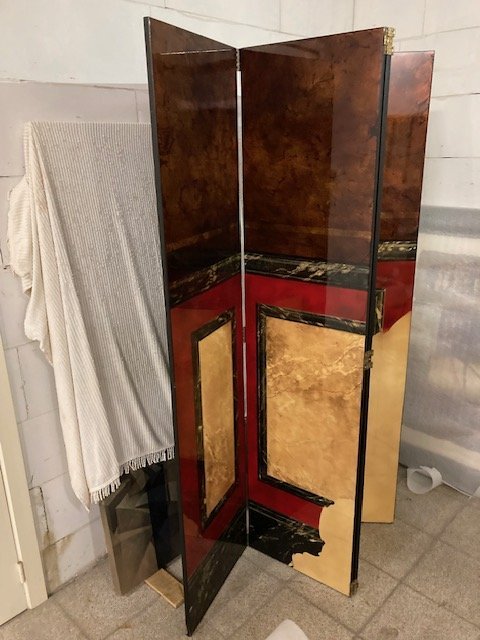 Image 1 of Paravento dipinto in lacca