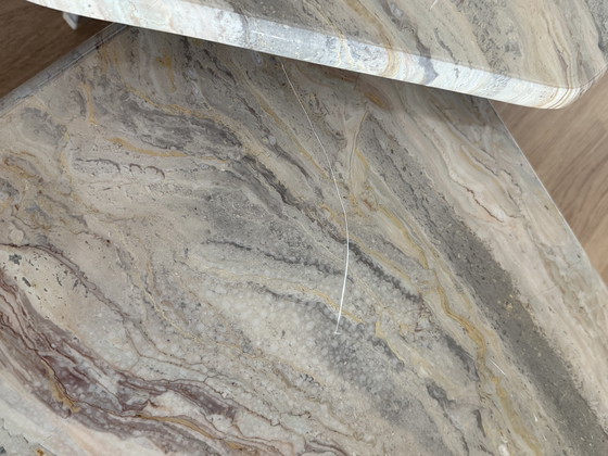 Image 1 of Vintage marmeren nesting tables, Italië 1970