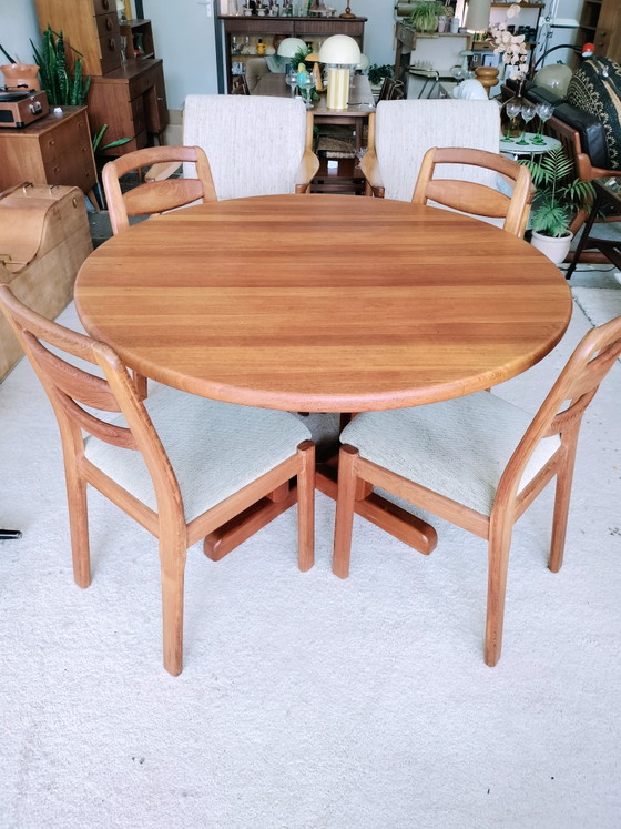 Vintage Danish teak extendable dining table 120cm, Rosengaarden – Wood (photo 9 of 15)