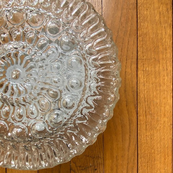 Image 1 of Lampada da parete/soffitto vintage in vetro trasparente rotondo