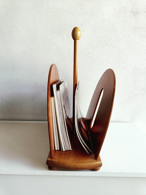 Revistero Valsecchi "Scoop" – Madera de haya con acabado cerezo – Diseño italiano