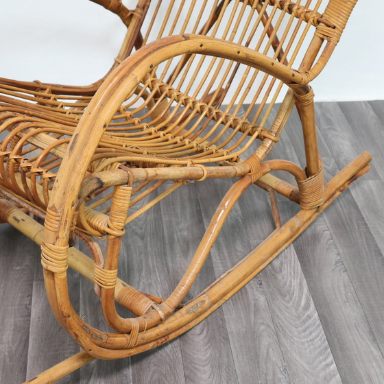 Image 1 of Poltrona a Dondolo Rocking Chair Francese Vintage Design Modernariato 1960’s