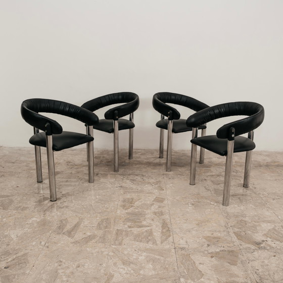 Image 1 of Dining Set of 4 Armchairs, 70s Design, Vintage, Modern