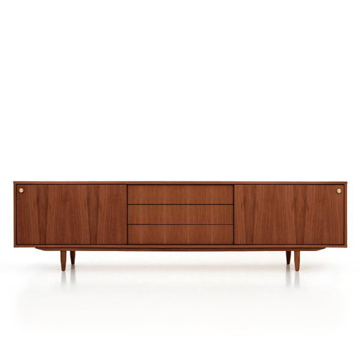 Sideboard Teak gebeizt T-S02 Schiebetür und 3 Schubladen 240