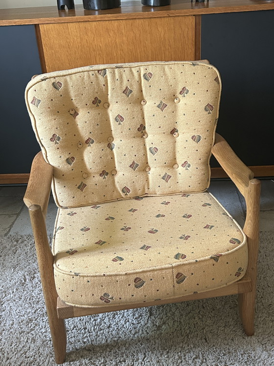 Image 1 of Guillerme et Chambron, Fauteuil en chêne José, Edition Votre Maison 1960