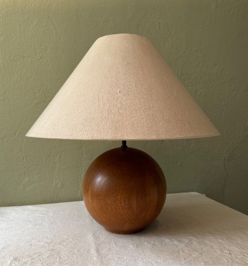 Dyrlund Teak Lampe de table boule