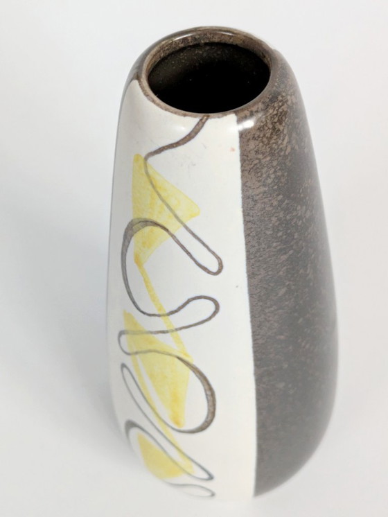 Image 1 of Midcentury West German Pottery Vase by Ursula Fesca for Wächtersbach, TURIN Decor, 1950s