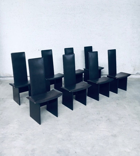 Image 1 of Postmodern Design RENNIE Dining Chair set by Kazuhide Takahama for Simon Gavina, Italy 1980's